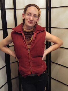 Reversible Rust Orange Down Vest by Eddie Bauer